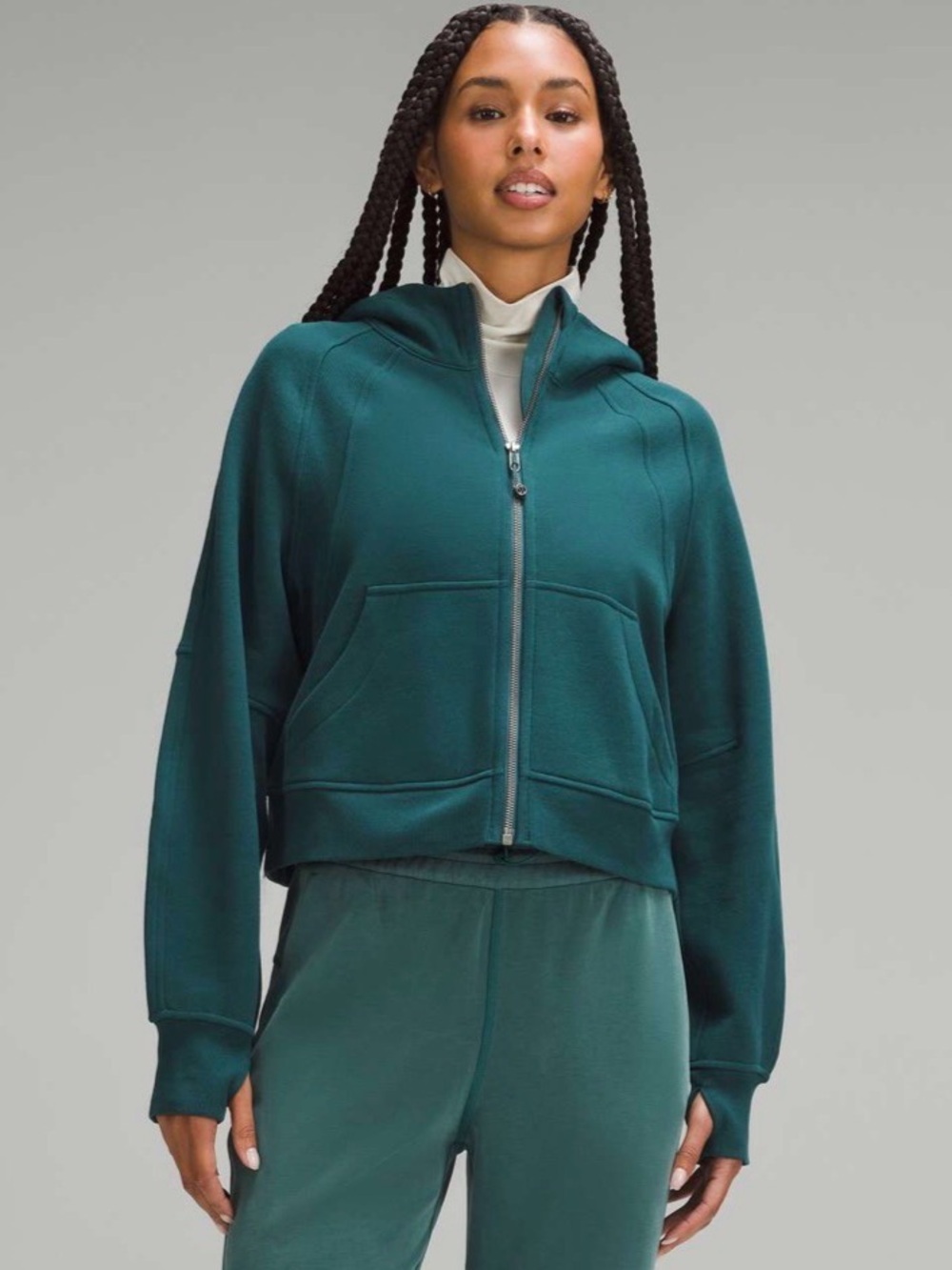 Lululemon Scuba Oversized Full-Zip Hoodie in Storm Teal